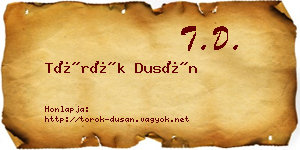 Török Dusán névjegykártya