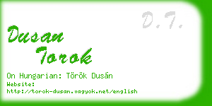 dusan torok business card